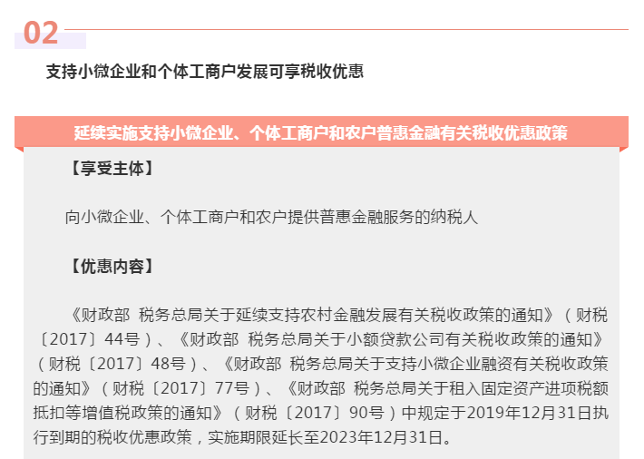 為小微企業(yè)和個體工商戶紓困解難，這些稅費優(yōu)惠政策請收好