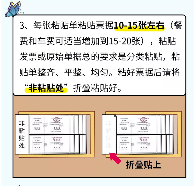 貼憑證時(shí)，如何快速搞定大疊發(fā)票？老會(huì)計(jì)的方法太簡(jiǎn)單了！（附魚鱗貼票法）
