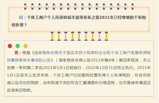 @個體工商戶，享受個人所得稅減半政策，必知的4個熱點問題！