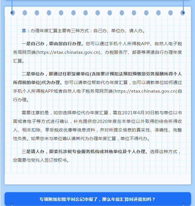 年度匯算接近尾聲，這些熱點問題一并解答！