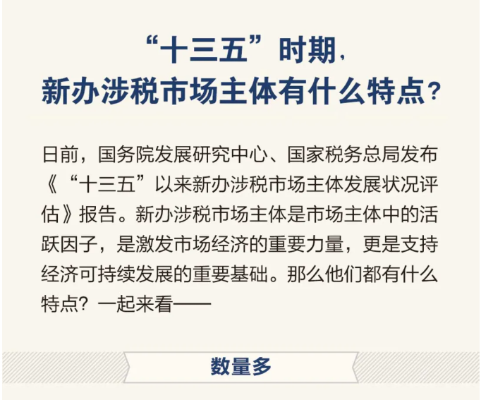 “十三五”時期，新辦涉稅市場主體有什么特點？