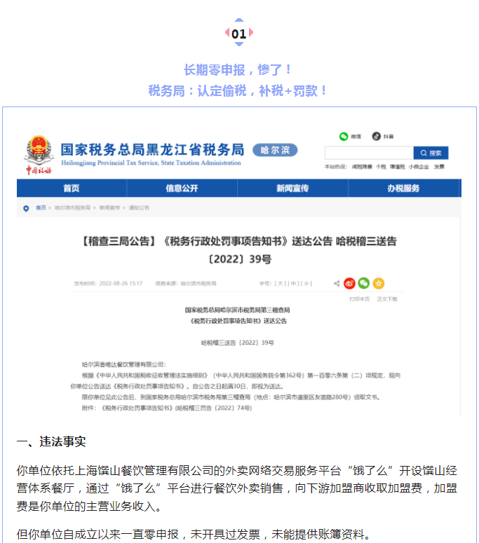 零申報(bào)被查！稅務(wù)局明確！即日起，這種行為，納入重點(diǎn)監(jiān)管！